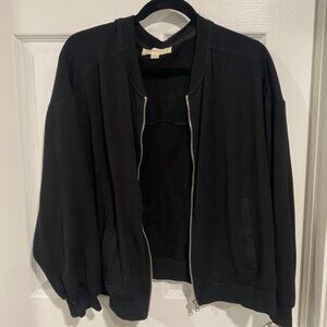 Lovestitch Black Oakley Fleece Lightweight Bomber Jacket M